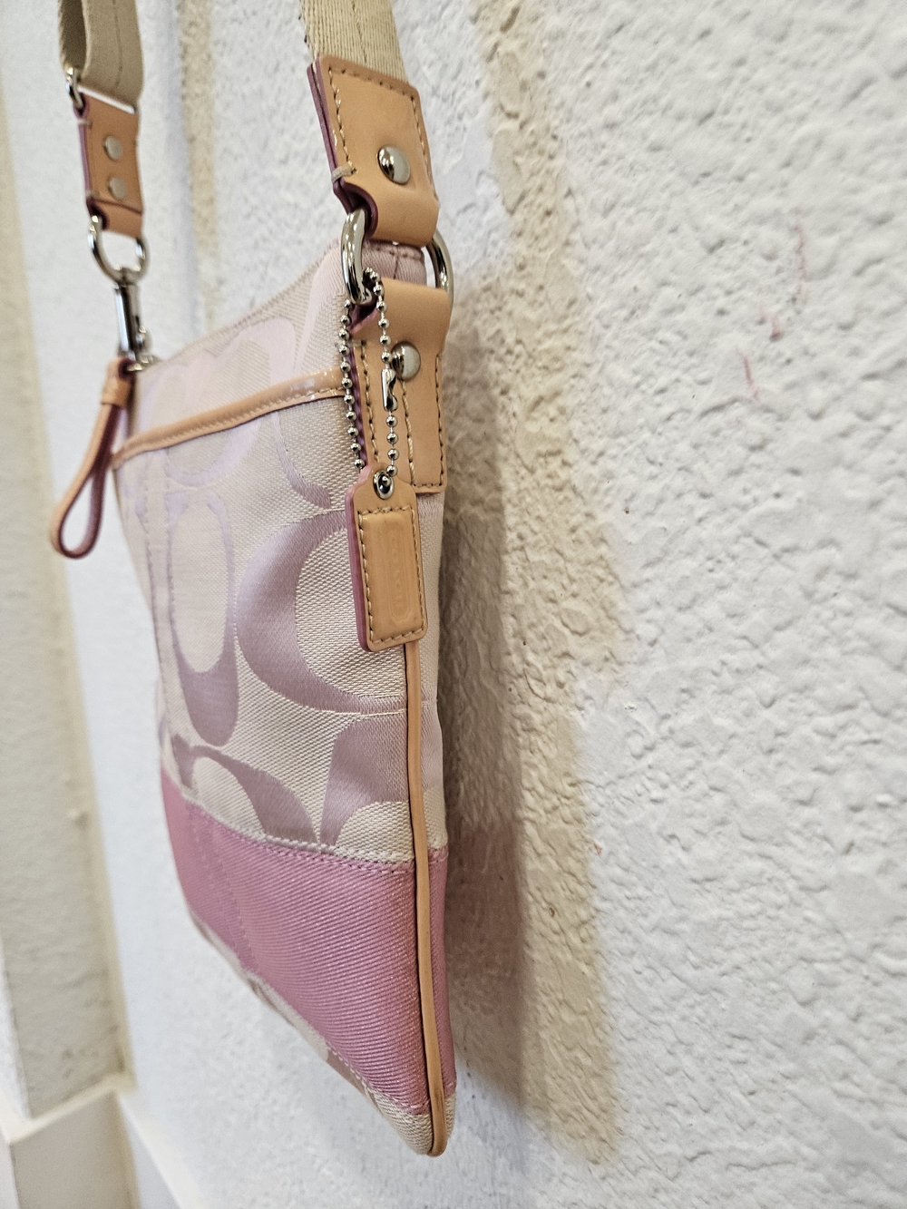 Vintage Coach Signature Canvas Swingpack Crossbody Bag Y2K-era - Picture 3 of 8